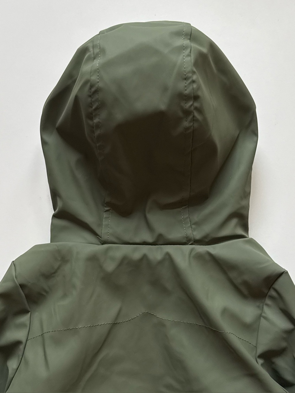 Hunter Boys Plush Lined Olive Hooded Rain Jacket - Size 3T - Picture 9 of 16